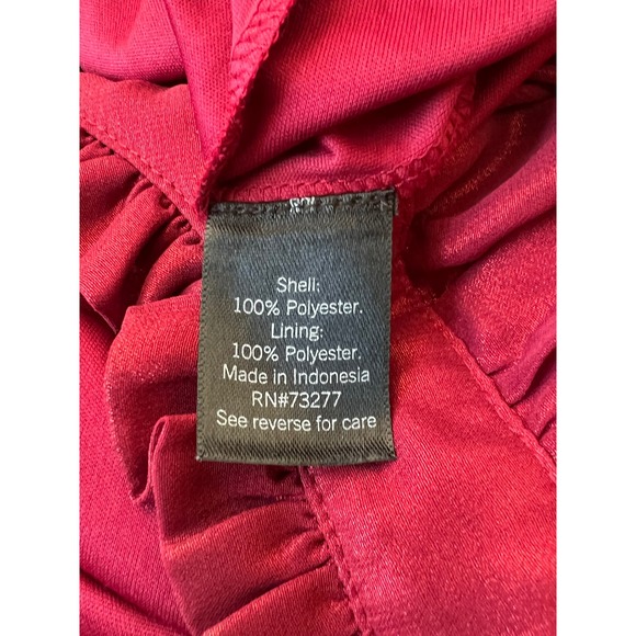 Simply Vera Vera Wang woman's XS Red Pleated Halter Dress Party Cocktail Career - Picture 7 of 7